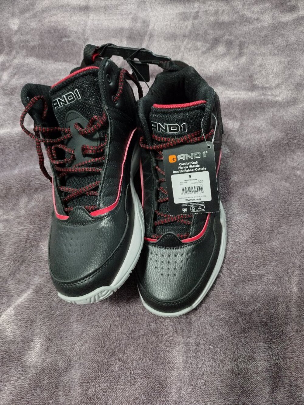 AND1 Athletic Basketball Shoes StreetballHigh Top Sneakers Men sz 9 Lace-Up